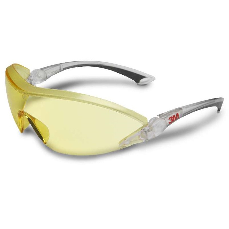 Occhiali lenti gialle 2842 stanghette regolabili, Occhiali protettivi da lavoro, 3m | Magnabosco Express - 00182317